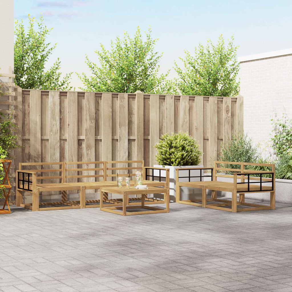 Outdoor-Sofagarnitur 6 pcs Weiß