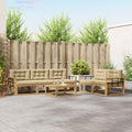 Outdoor-Sofagarnitur mit Kissen 6 pcs Weiß und Beige