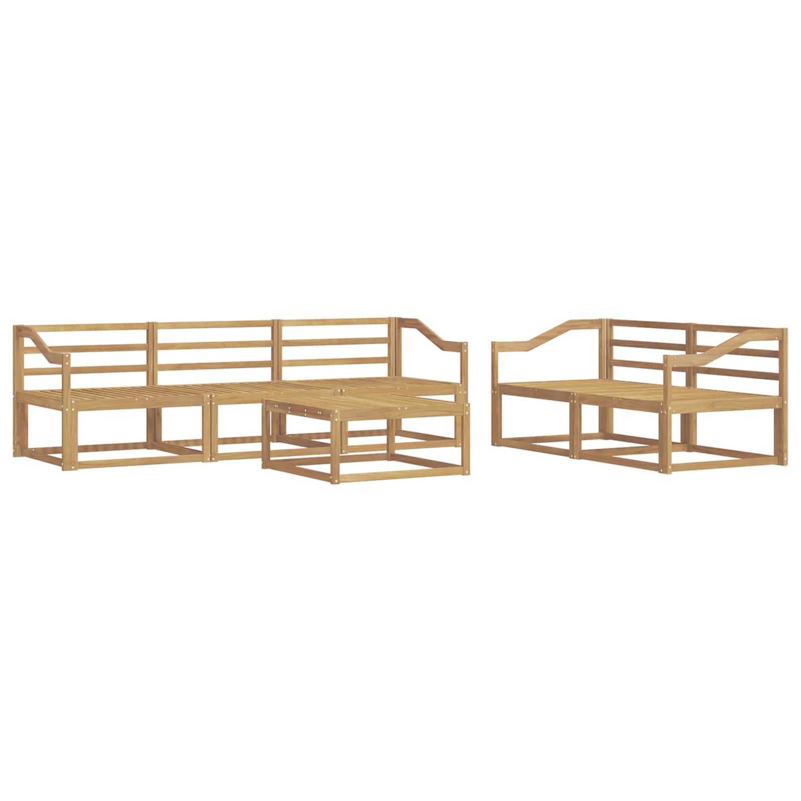 Outdoor-Sofagarnitur 6 pcs Weiß