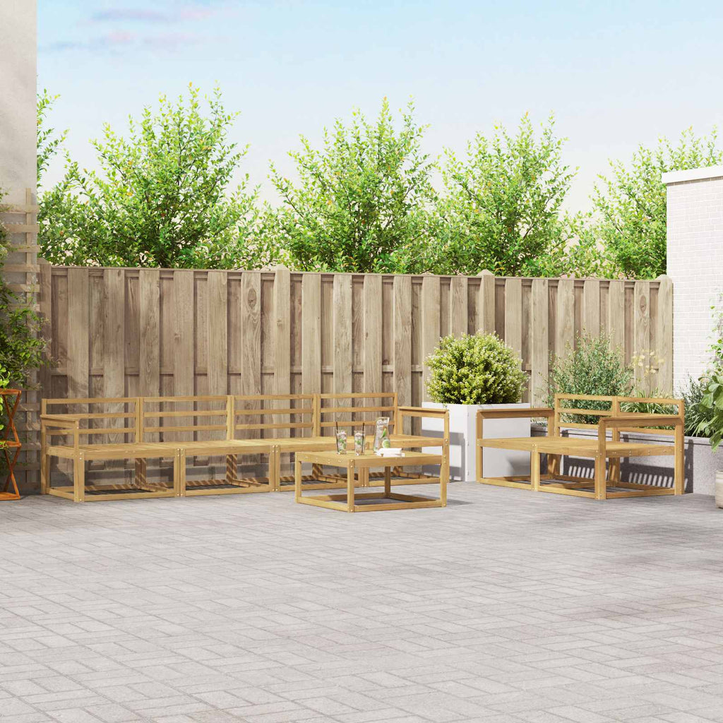 Outdoor-Sofagarnitur 7 pcs Weiß
