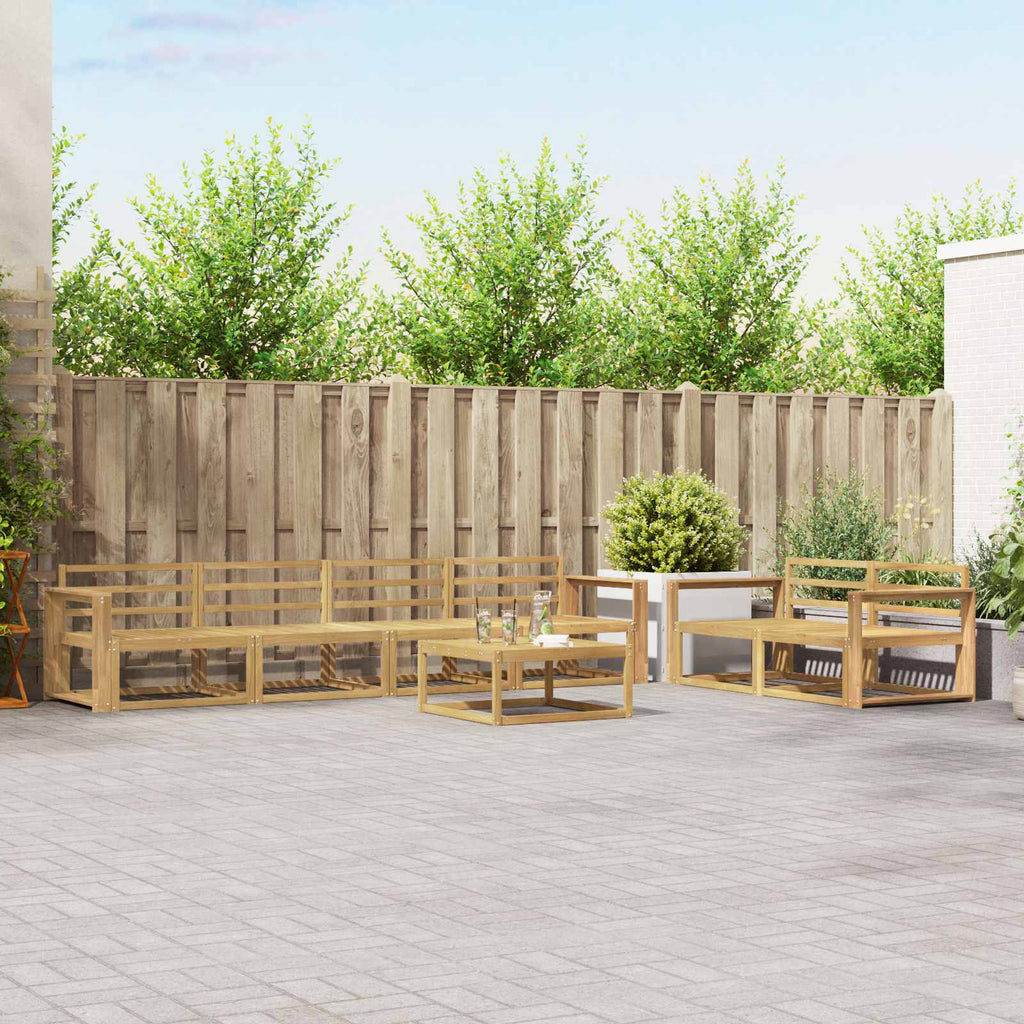 Outdoor-Sofagarnitur 7 pcs Weiß