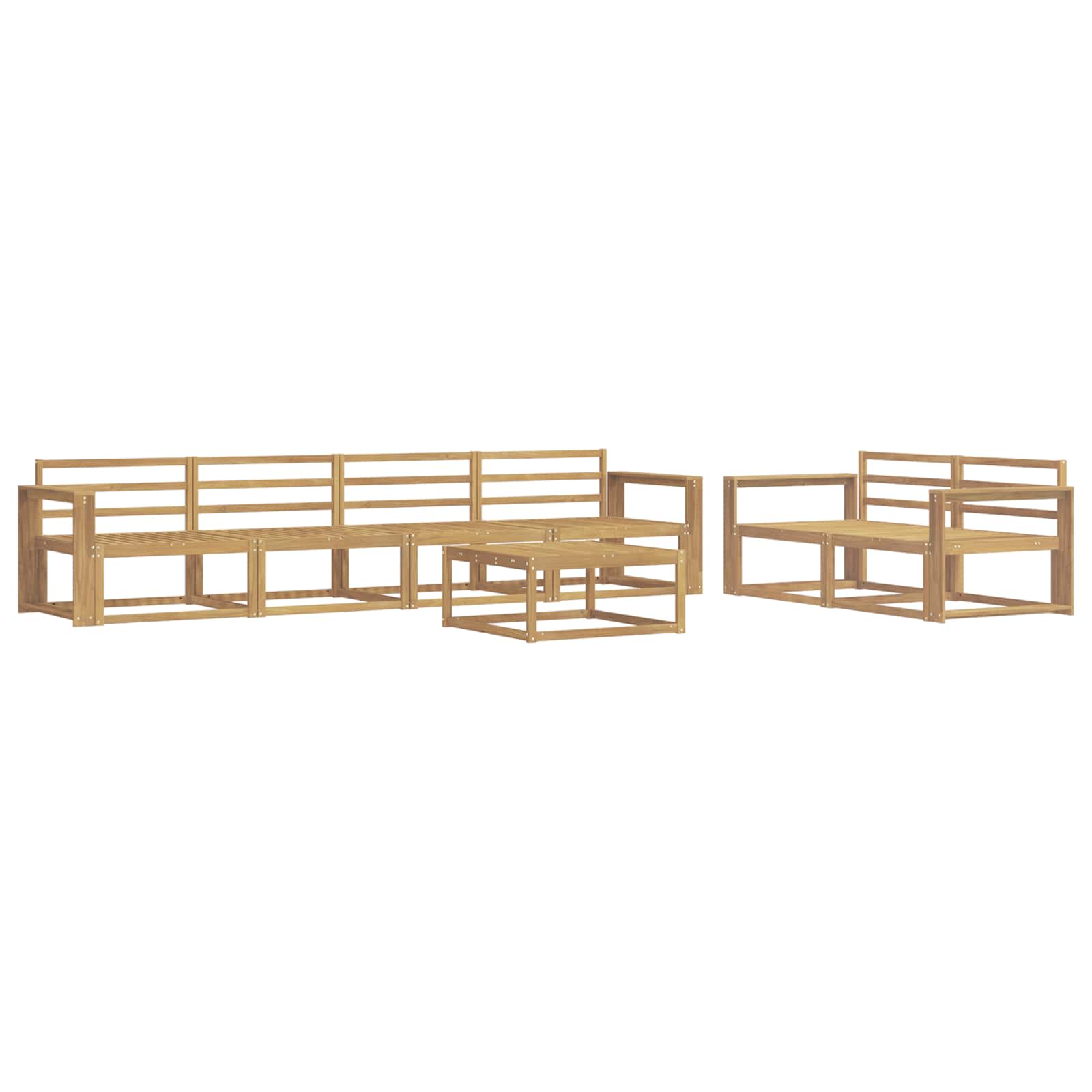 Outdoor-Sofagarnitur 7 pcs Weiß
