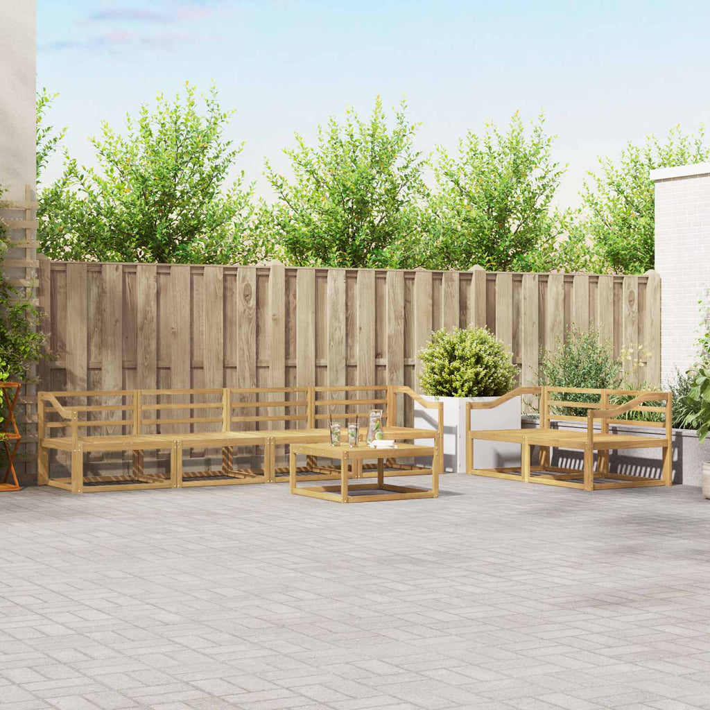 Outdoor-Sofagarnitur 7 pcs Weiß