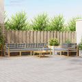 Outdoor-Sofagarnitur mit Kissen 6 pcs Weiß und Hellgrau