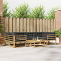 Outdoor-Sofagarnitur mit Kissen 5 pcs Weiß und Anthrazit