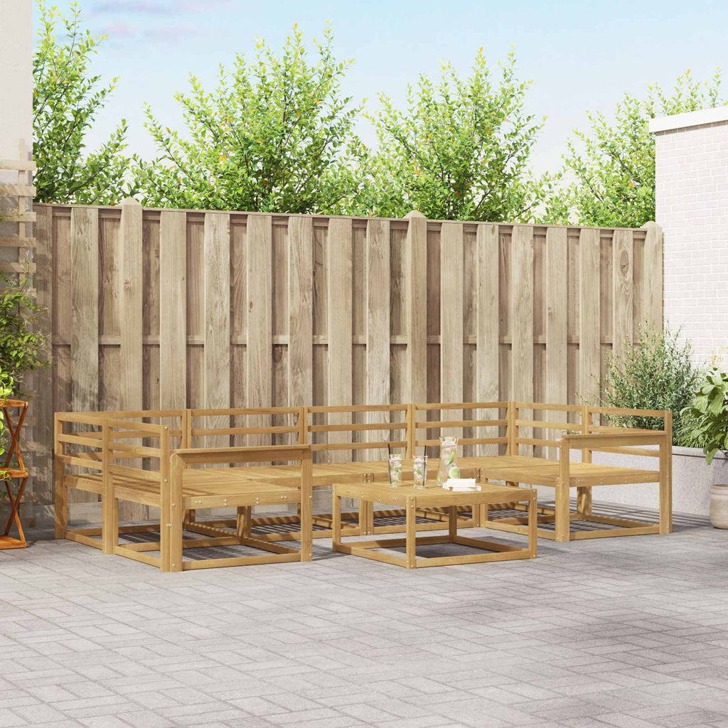 Outdoor-Sofagarnitur 7 pcs Weiß