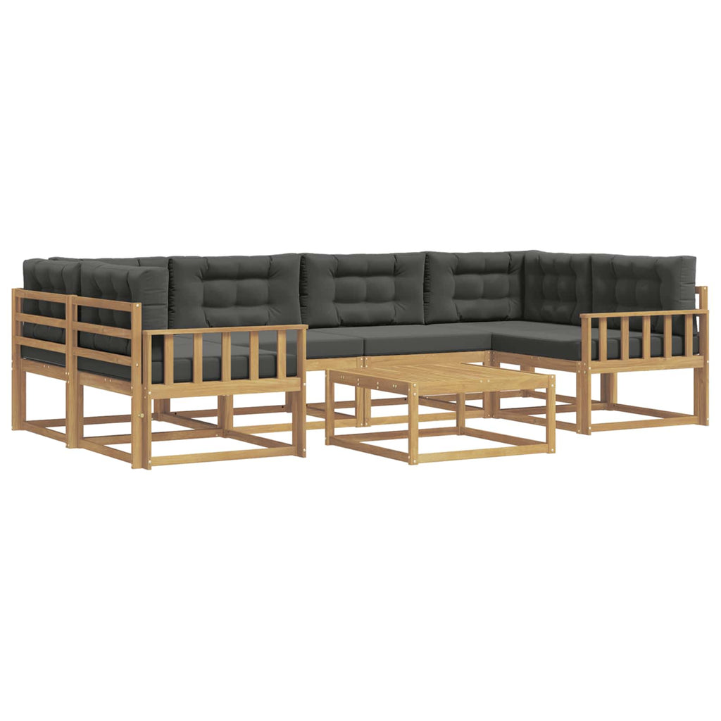 Outdoor-Sofagarnitur mit Kissen 5 pcs Weiß und Anthrazit