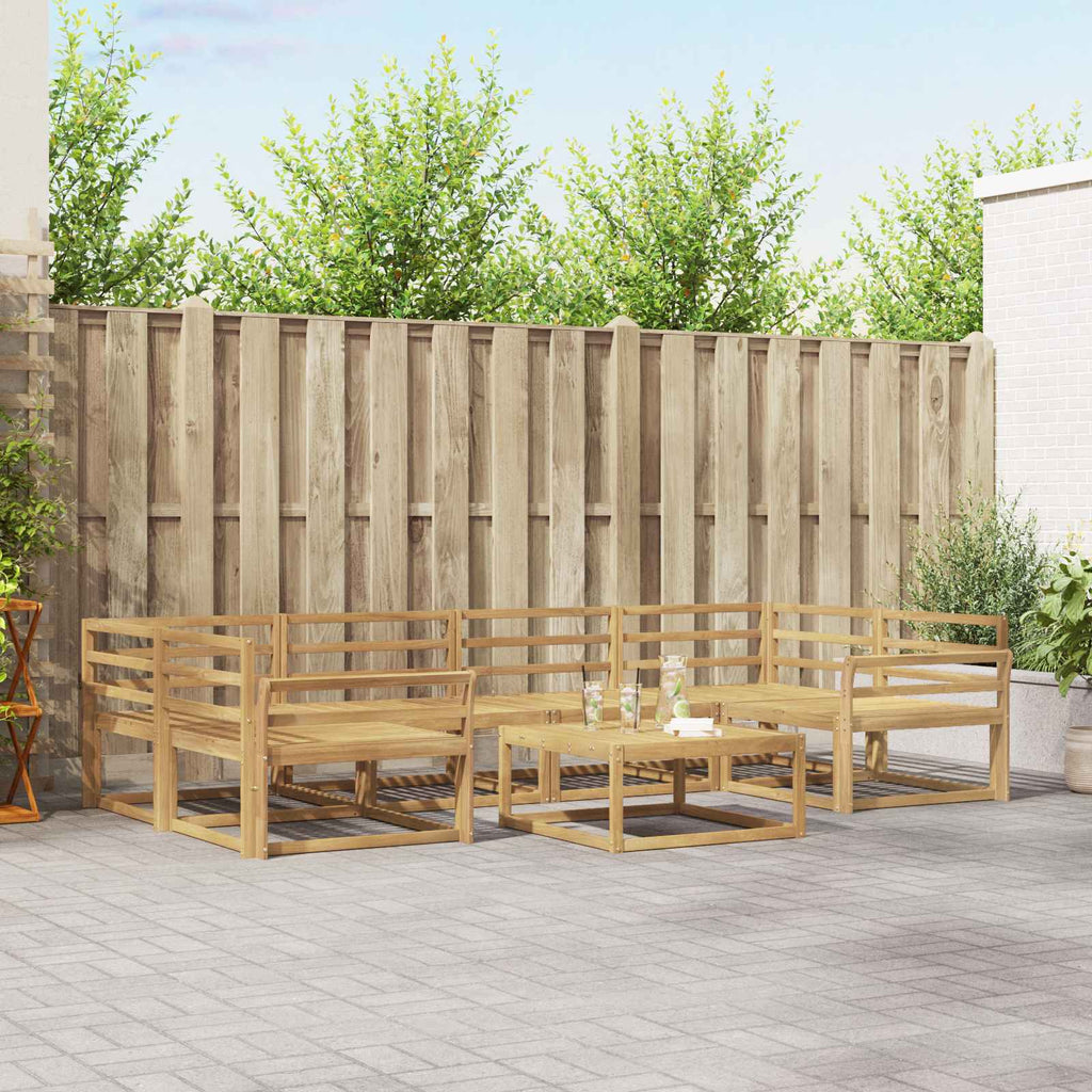Outdoor-Sofagarnitur 7 pcs Weiß