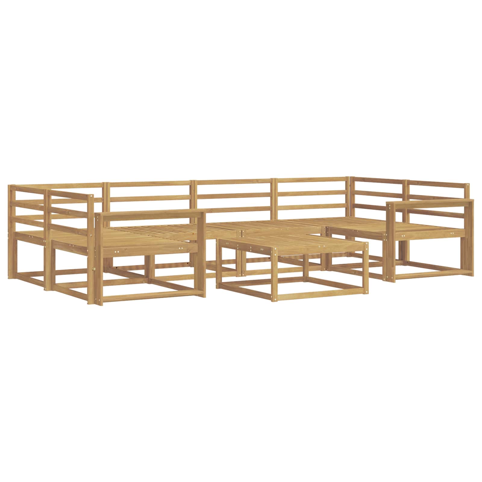 Outdoor-Sofagarnitur 7 pcs Weiß