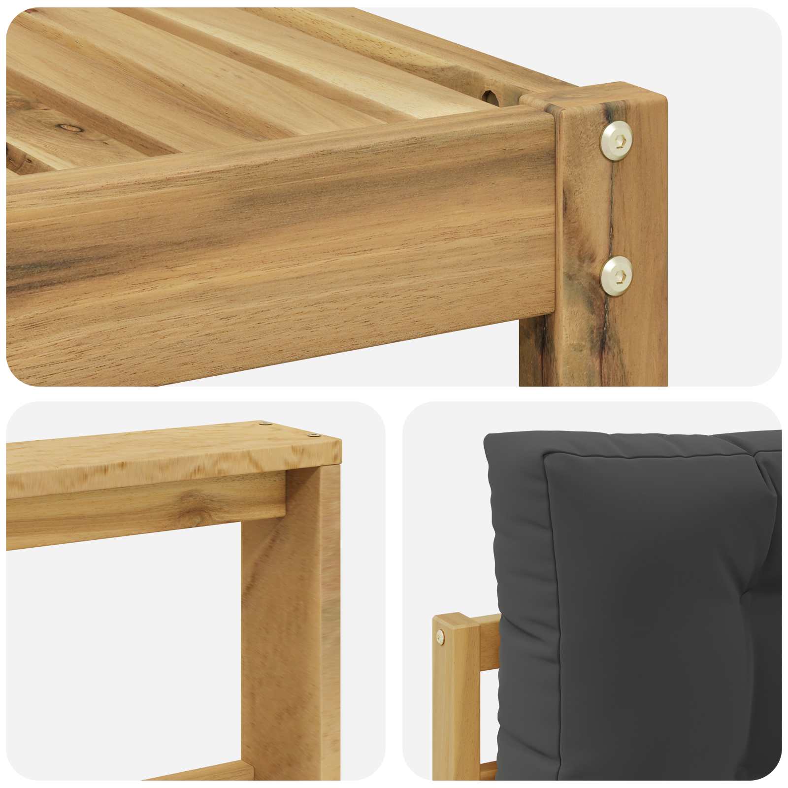 Outdoor-Sofagarnitur mit Kissen 5 pcs Weiß und Anthrazit