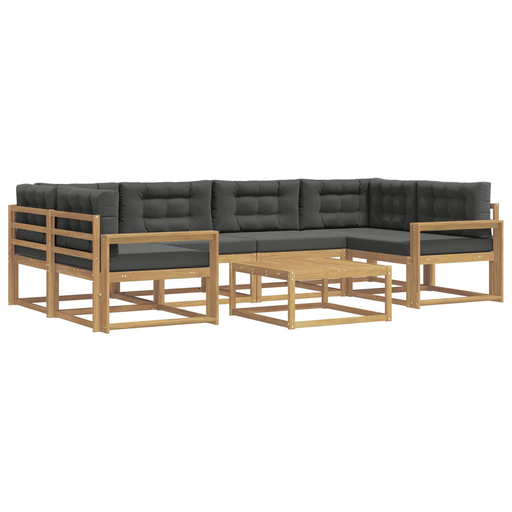 Outdoor-Sofagarnitur mit Kissen 5 pcs Weiß und Anthrazit