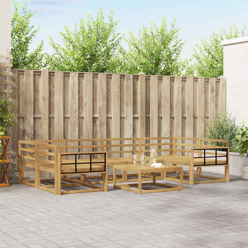 Outdoor-Sofagarnitur 7 pcs Weiß