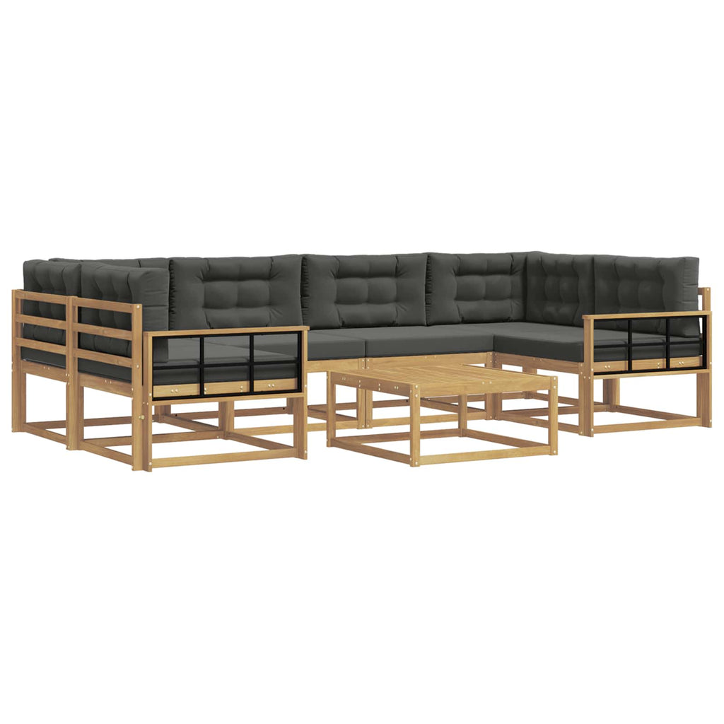 Outdoor-Sofagarnitur mit Kissen 5 pcs Weiß und Anthrazit