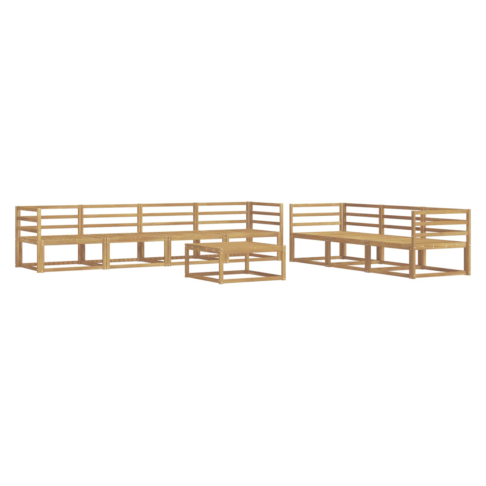 Outdoor-Sofagarnitur 8 pcs Weiß