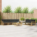 Outdoor-Sofagarnitur mit Kissen 7 pcs Weiß und Anthrazit