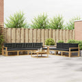 Outdoor-Sofagarnitur mit Kissen 7 pcs Weiß und Anthrazit