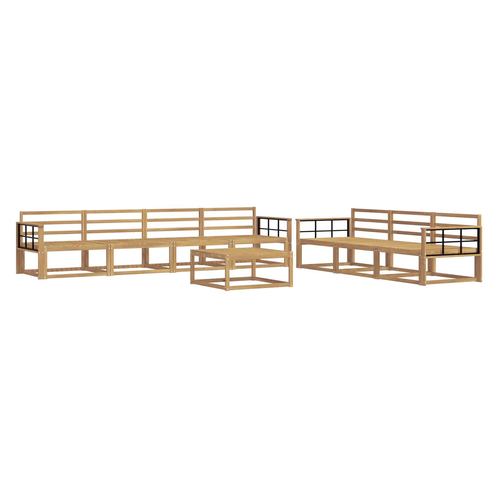 Outdoor-Sofagarnitur 8 pcs Weiß