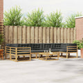 Outdoor-Sofagarnitur mit Kissen 6 pcs Weiß und Anthrazit