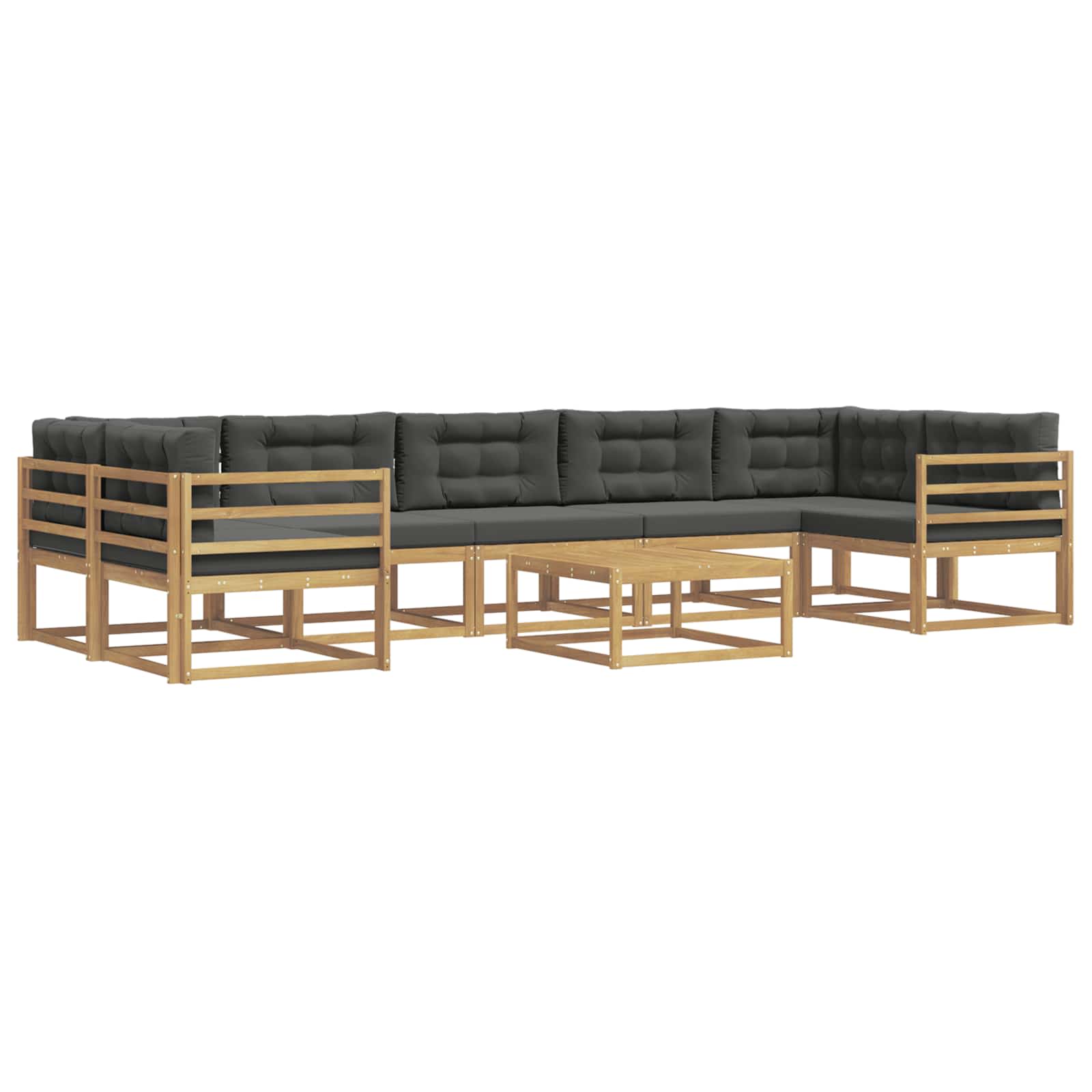 Outdoor-Sofagarnitur mit Kissen 6 pcs Weiß und Anthrazit