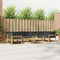 Outdoor-Sofagarnitur mit Kissen 6 pcs Weiß und Anthrazit