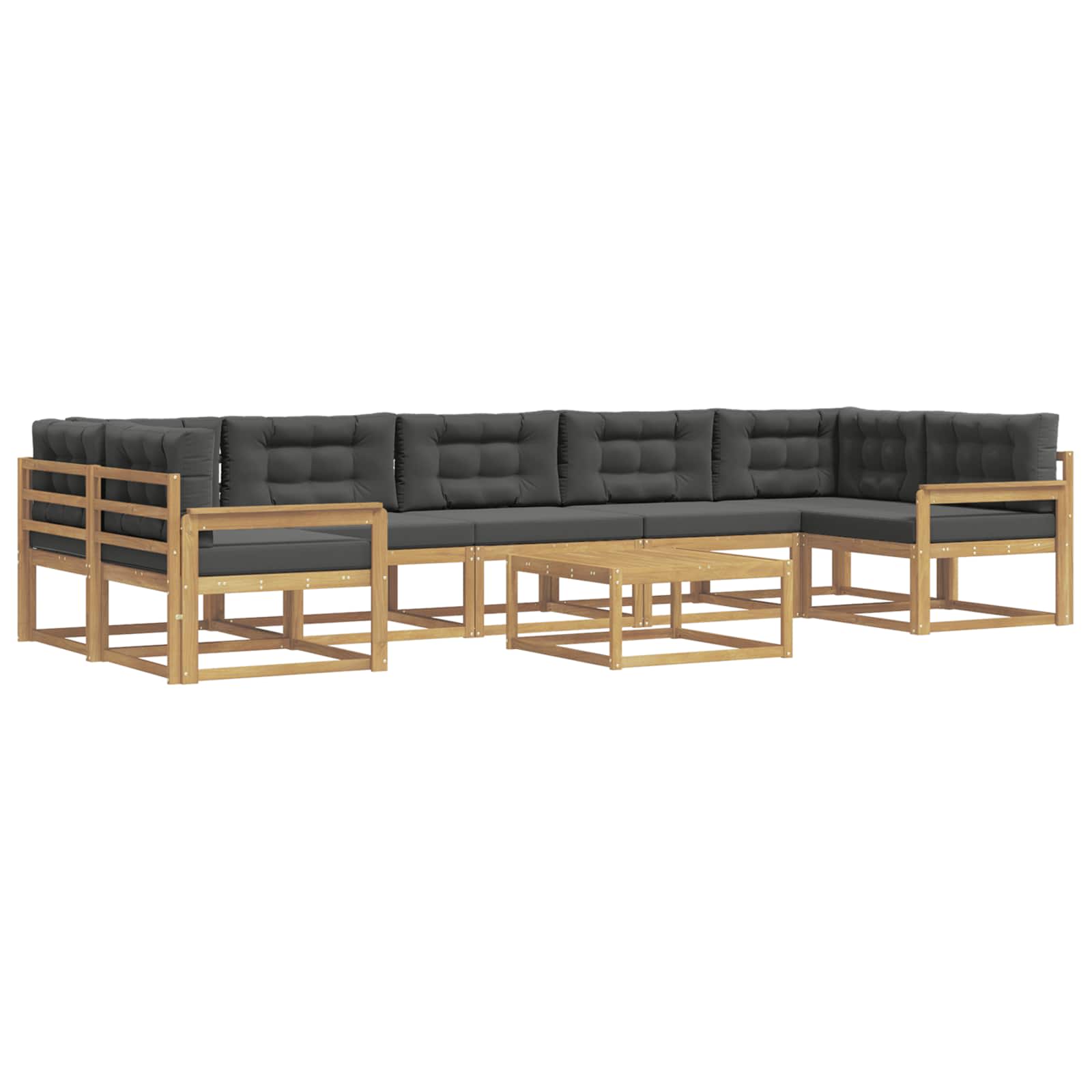 Outdoor-Sofagarnitur mit Kissen 6 pcs Weiß und Anthrazit