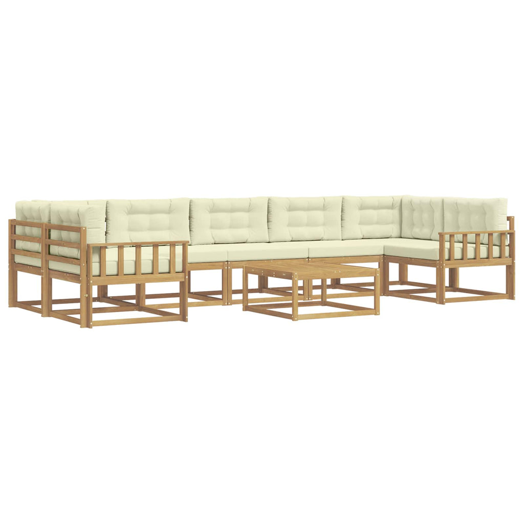 Outdoor-Sofagarnitur mit Kissen 6 pcs Weiß und Creme