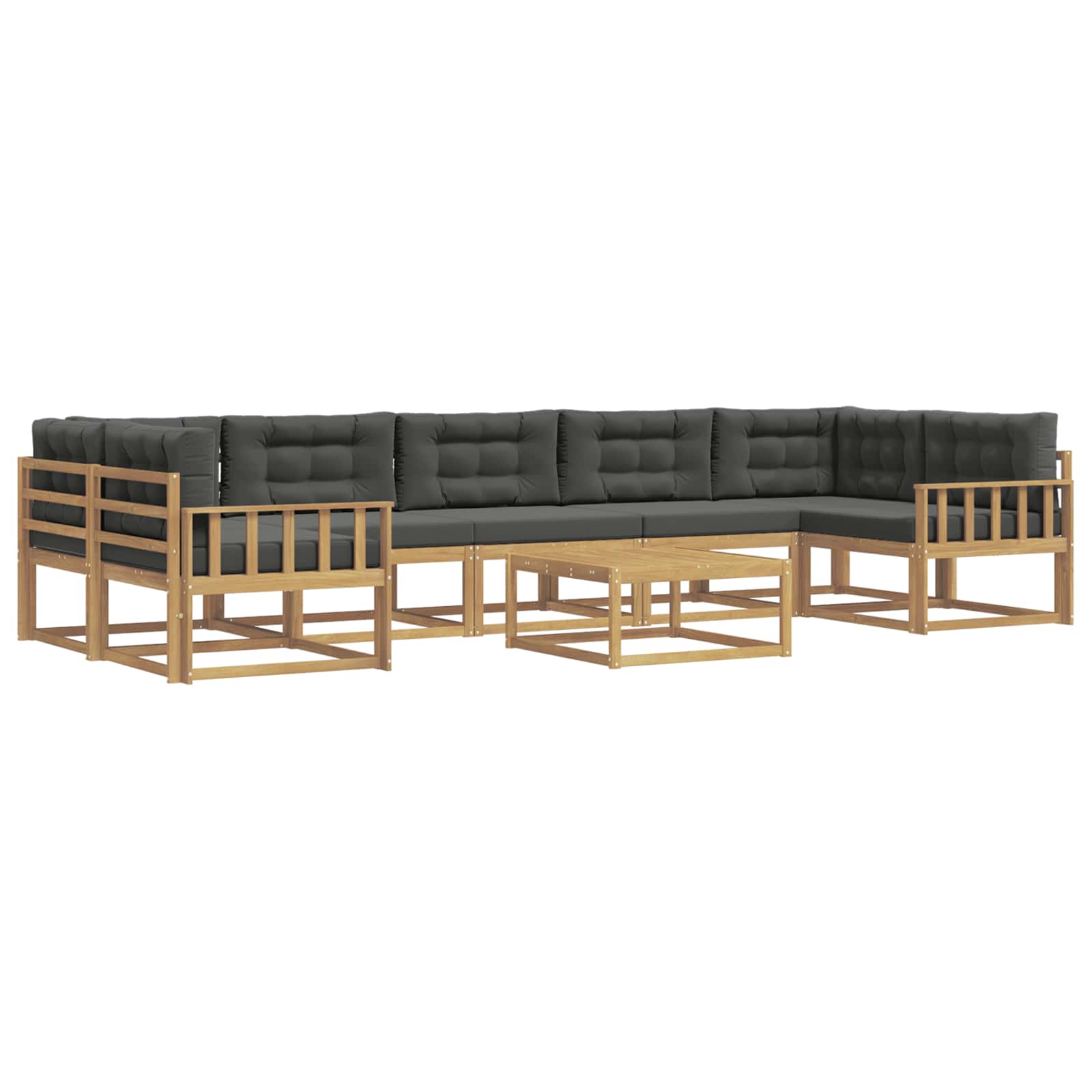 Outdoor-Sofagarnitur mit Kissen 6 pcs Weiß und Anthrazit