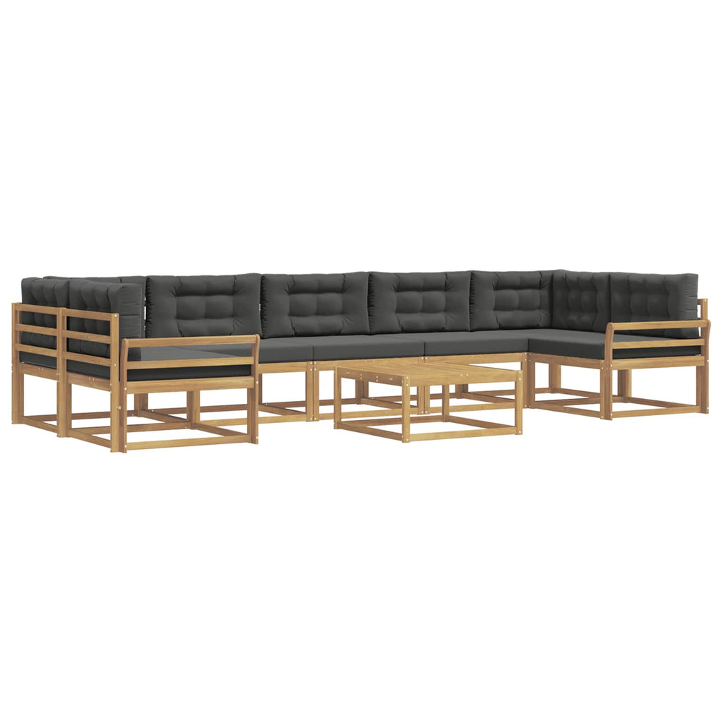 Outdoor-Sofagarnitur mit Kissen 6 pcs Weiß und Anthrazit