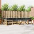 Outdoor-Sofagarnitur mit Kissen 6 pcs Weiß und Anthrazit