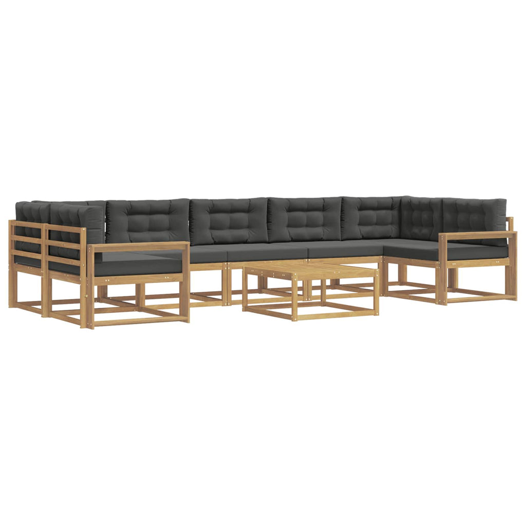 Outdoor-Sofagarnitur mit Kissen 6 pcs Weiß und Anthrazit