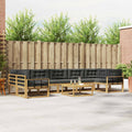 Outdoor-Sofagarnitur mit Kissen 6 pcs Weiß und Anthrazit
