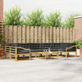 Outdoor-Sofagarnitur mit Kissen 6 pcs Weiß und Anthrazit