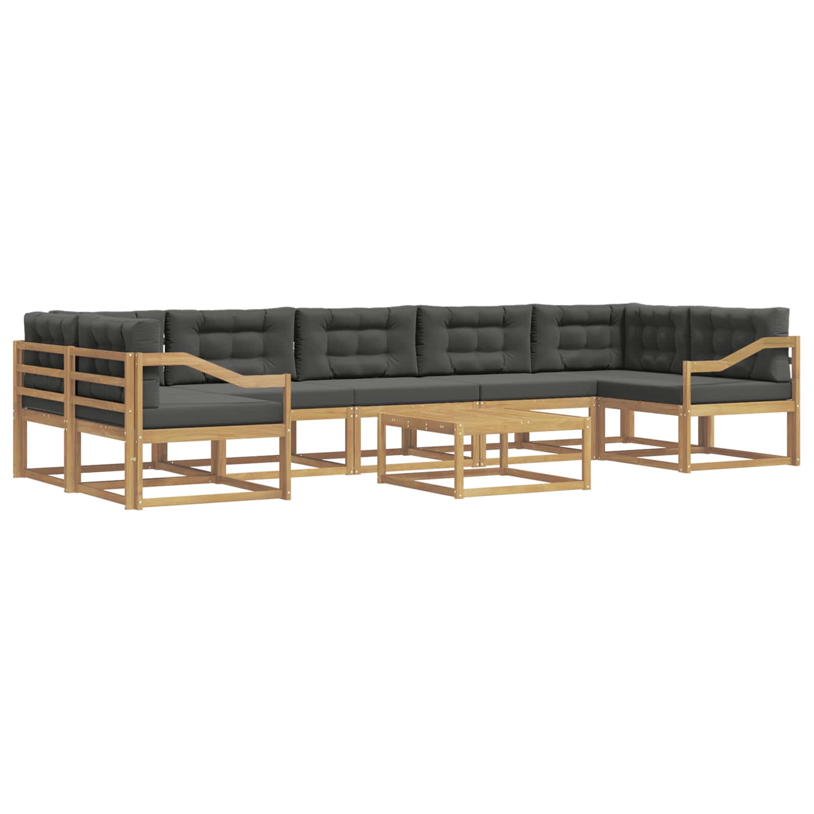 Outdoor-Sofagarnitur mit Kissen 6 pcs Weiß und Anthrazit
