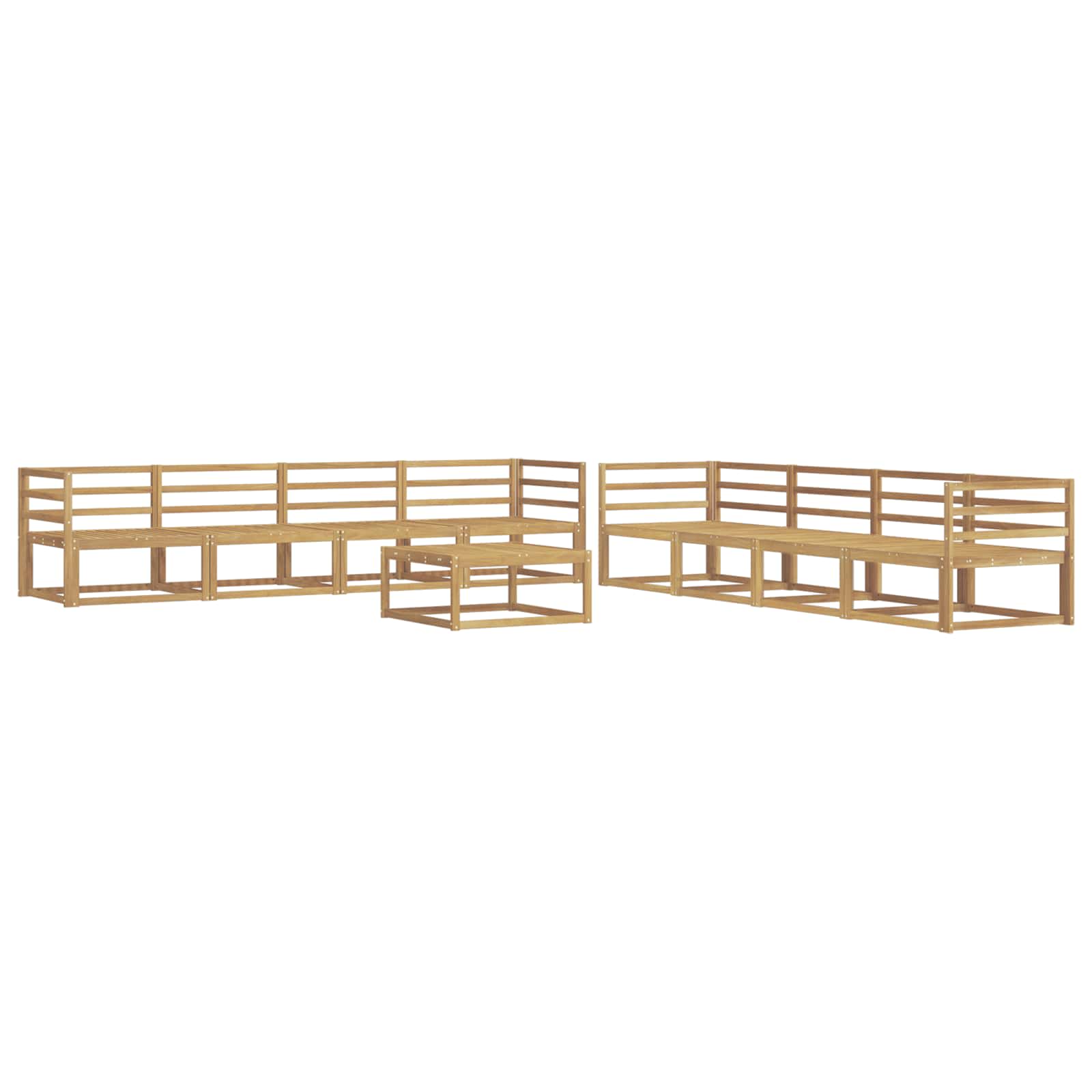 Outdoor-Sofagarnitur 9 pcs Weiß 79 x 79 x 37 cm