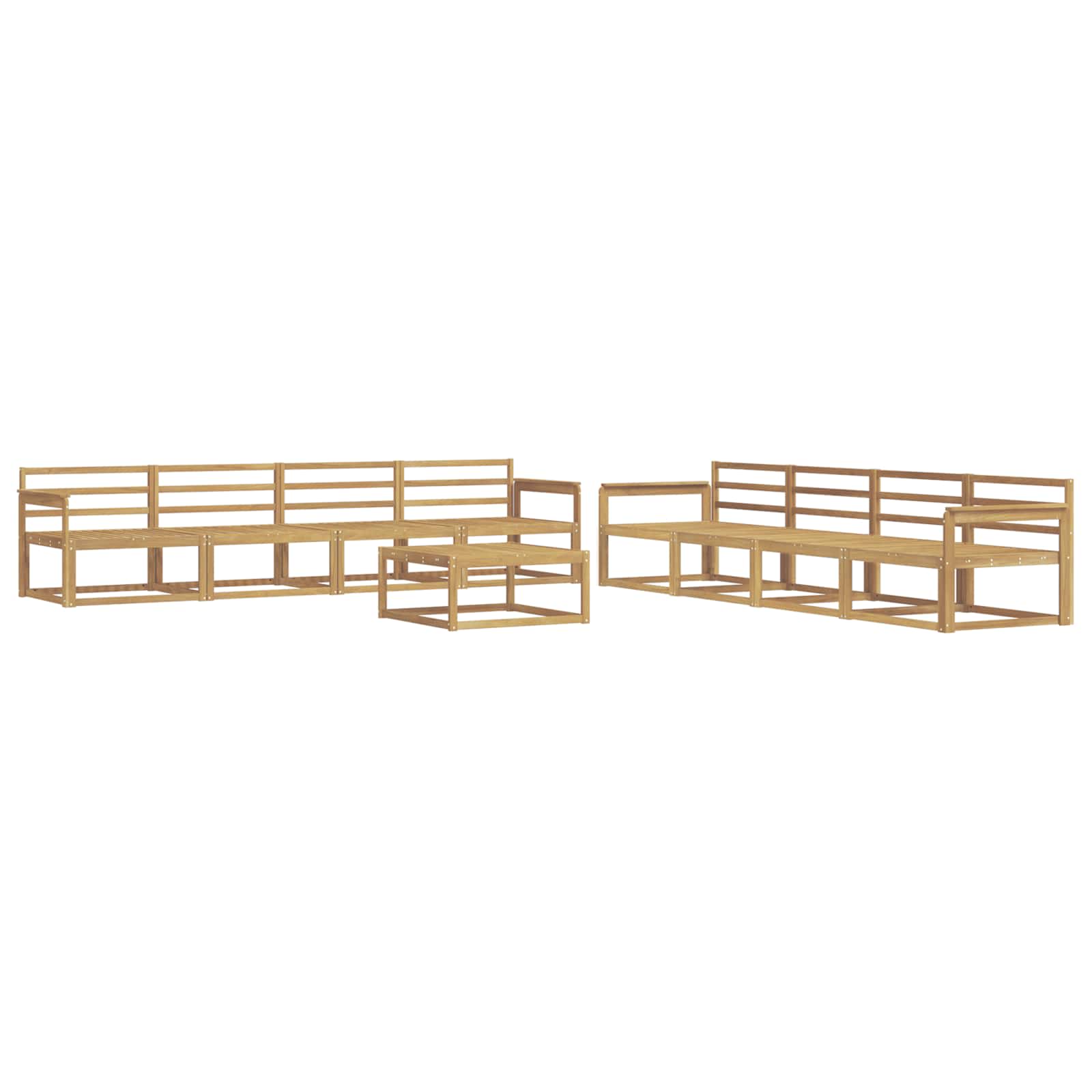 Outdoor-Sofagarnitur 9 pcs Weiß 79 x 79 x 37 cm