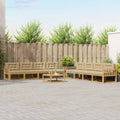 Outdoor-Sofagarnitur 9 pcs Weiß und Beige 79 x 79 x 37 cm