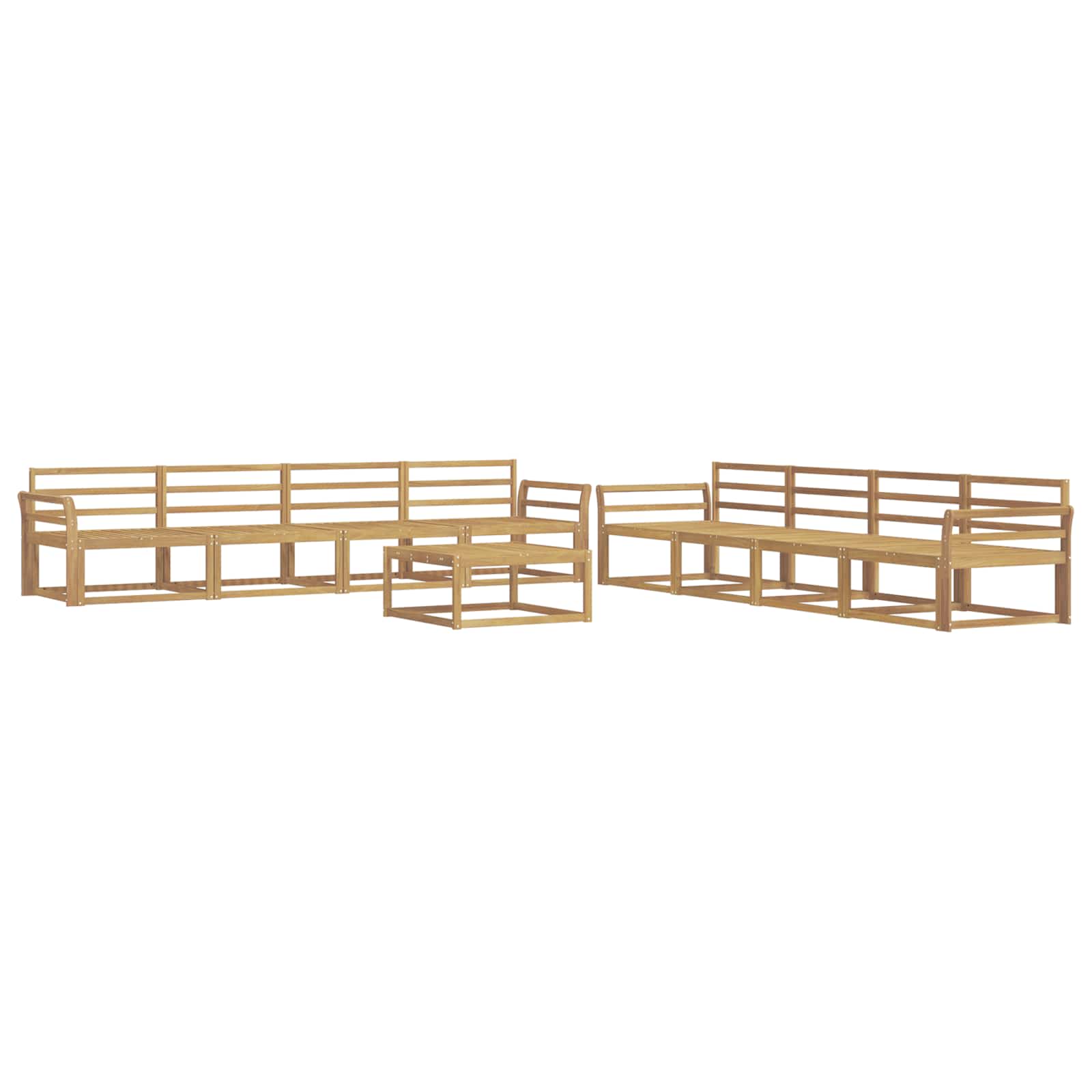 Outdoor-Sofagarnitur 9 pcs Weiß 79 x 79 x 37 cm