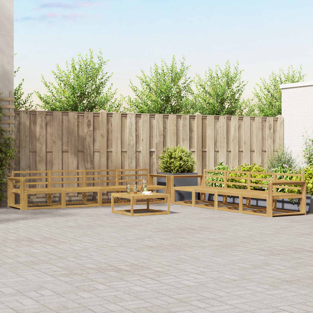 Outdoor-Sofagarnitur 9 pcs Weiß 79 x 79 x 37 cm