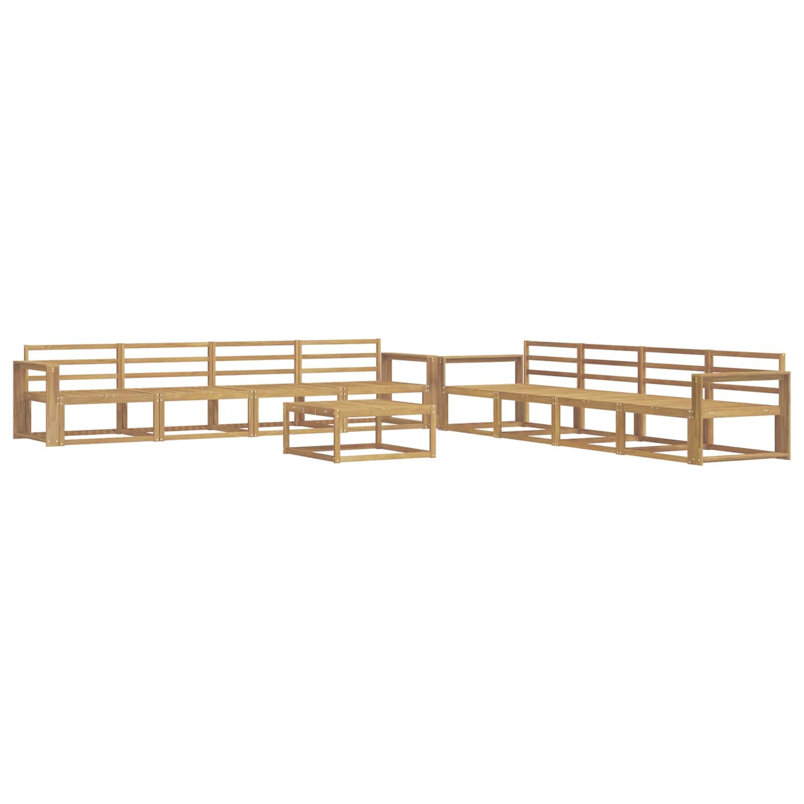 Outdoor-Sofagarnitur 9 pcs Weiß 79 x 79 x 37 cm