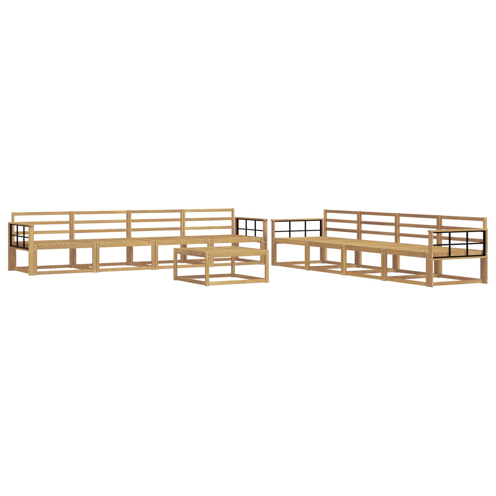 Outdoor-Sofagarnitur 9 pcs Weiß 79 x 79 x 37 cm