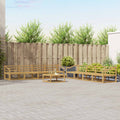 Outdoor-Sofagarnitur 9 pcs Weiß 79 x 79 x 37 cm