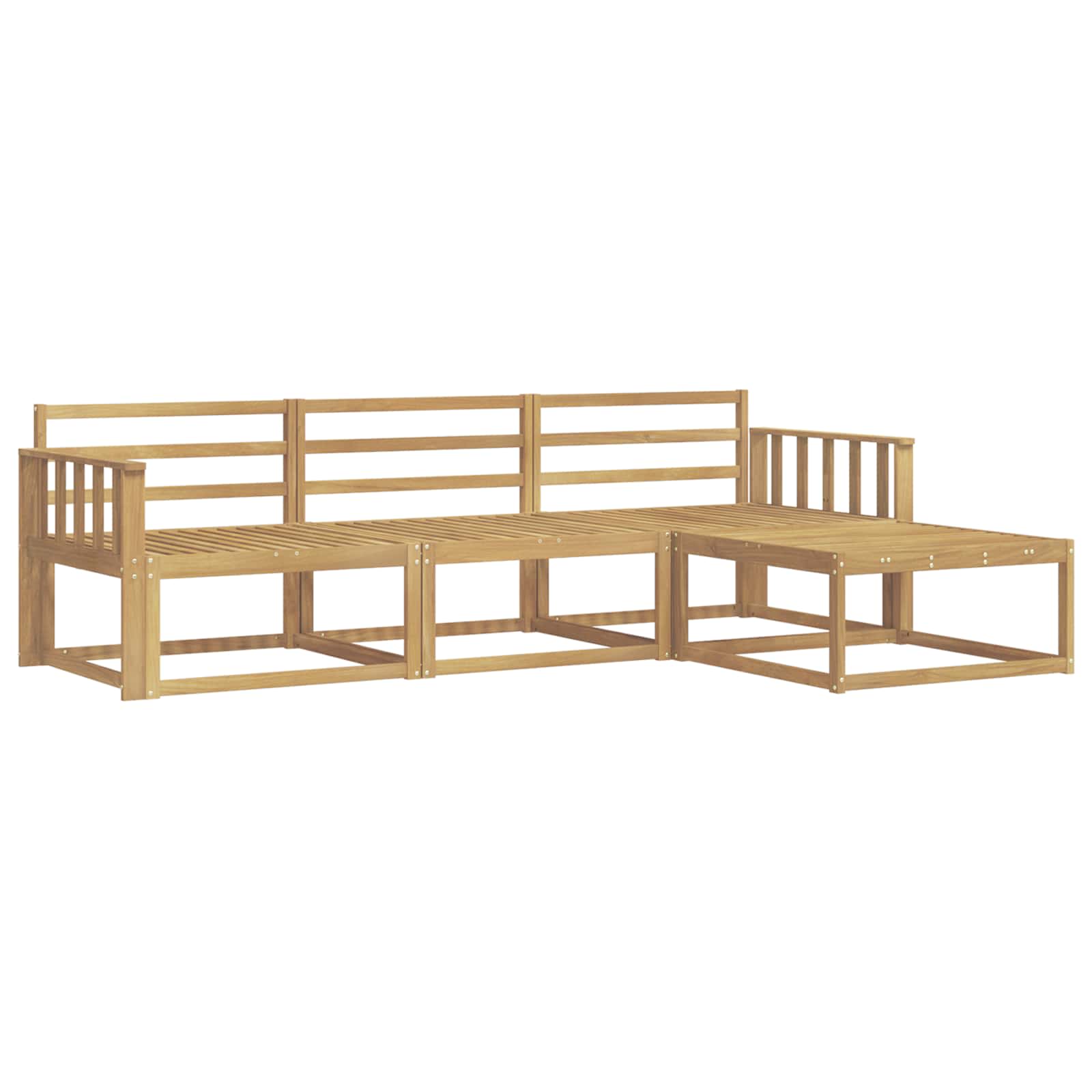 Outdoor-Sofagarnitur 4 pcs Weiß 249,5 x 162,5 x 73 cm