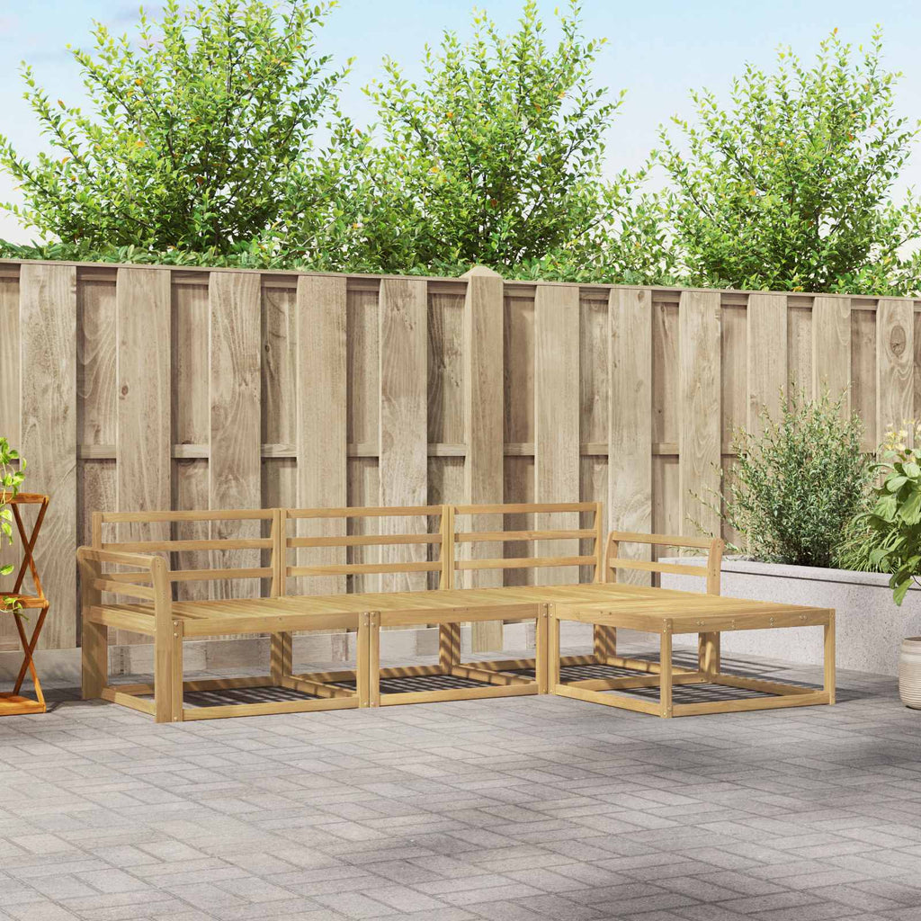 Outdoor-Sofagarnitur 4 pcs Weiß 254 x 162,5 x 73 cm