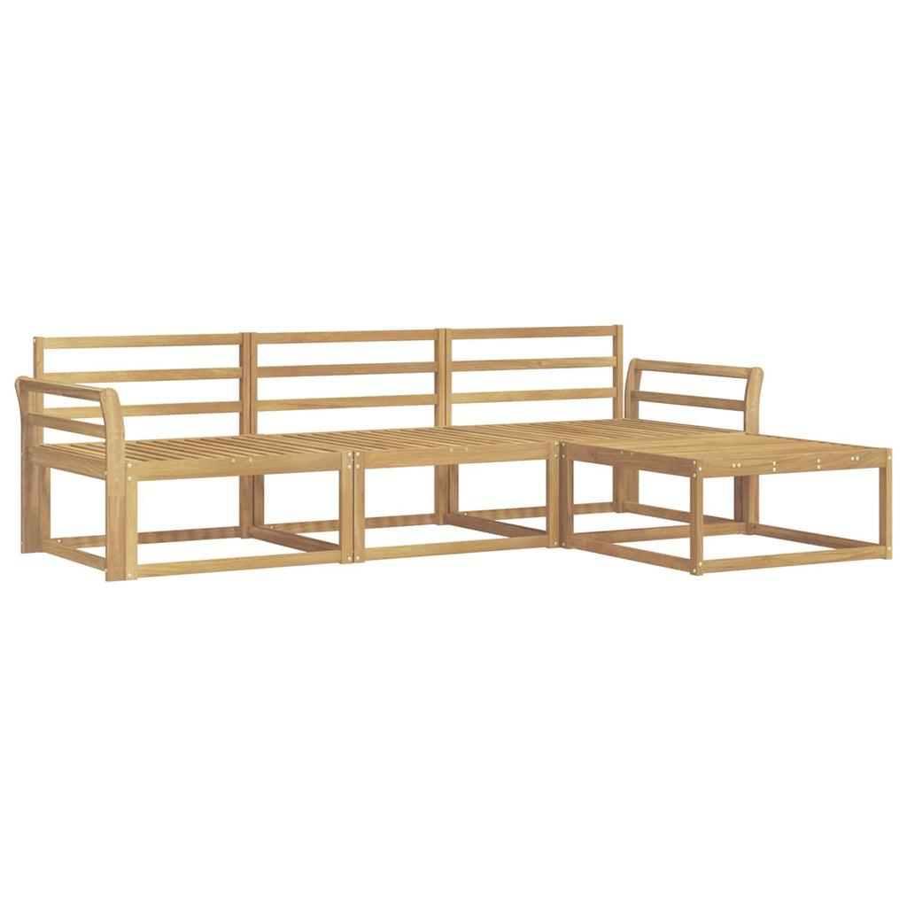 Outdoor-Sofagarnitur 4 pcs Weiß 254 x 162,5 x 73 cm