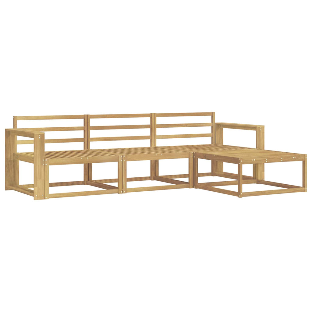 Outdoor-Sofagarnitur 4 pcs Weiß 257,5 x 162,5 x 73 cm
