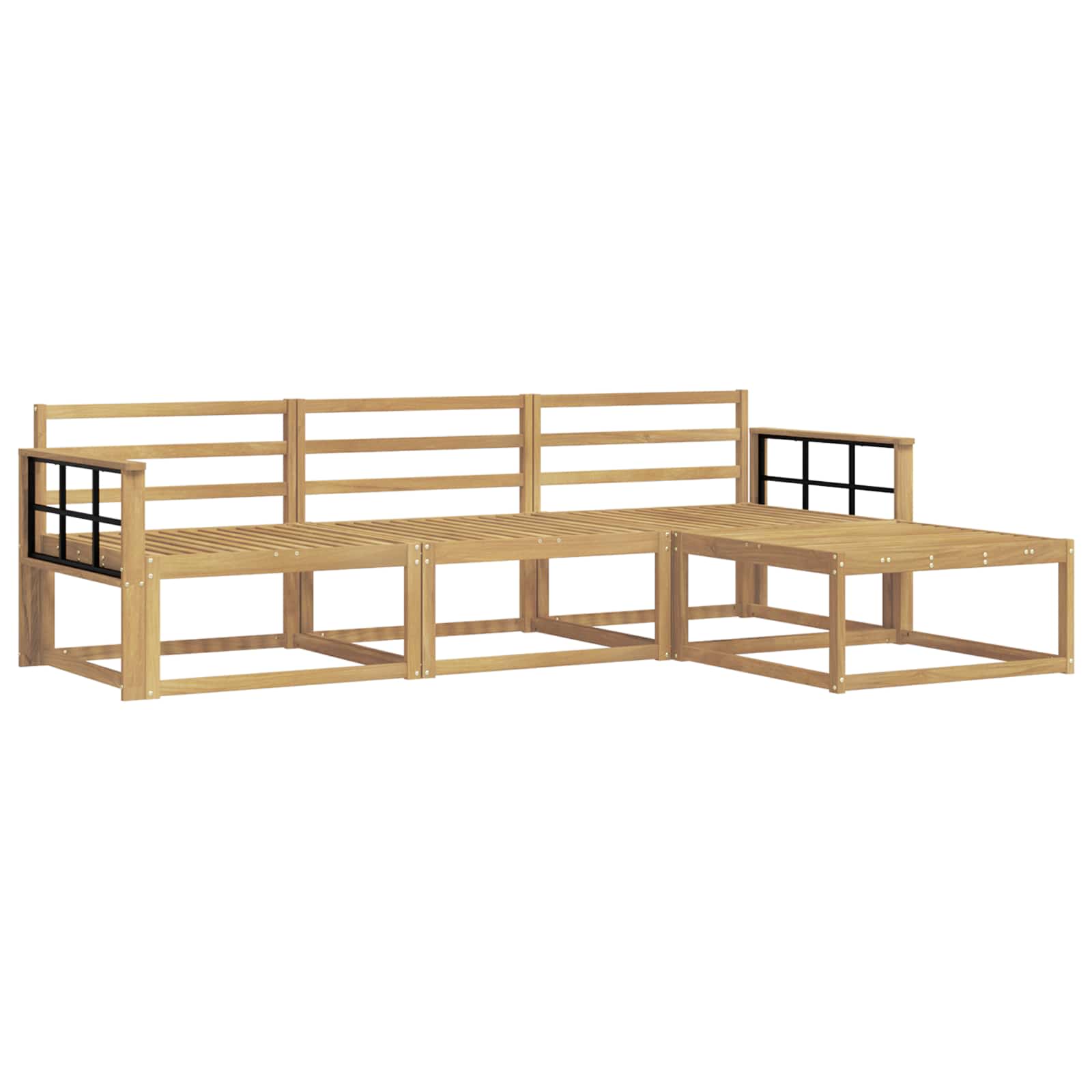 Outdoor-Sofagarnitur 4 pcs Weiß 249,5 x 162,5 x 73 cm