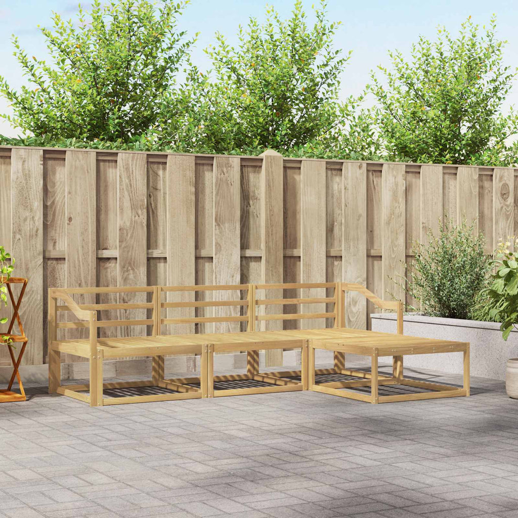 Outdoor-Sofagarnitur 4 pcs Weiß 245,5 x 162,5 x 73 cm