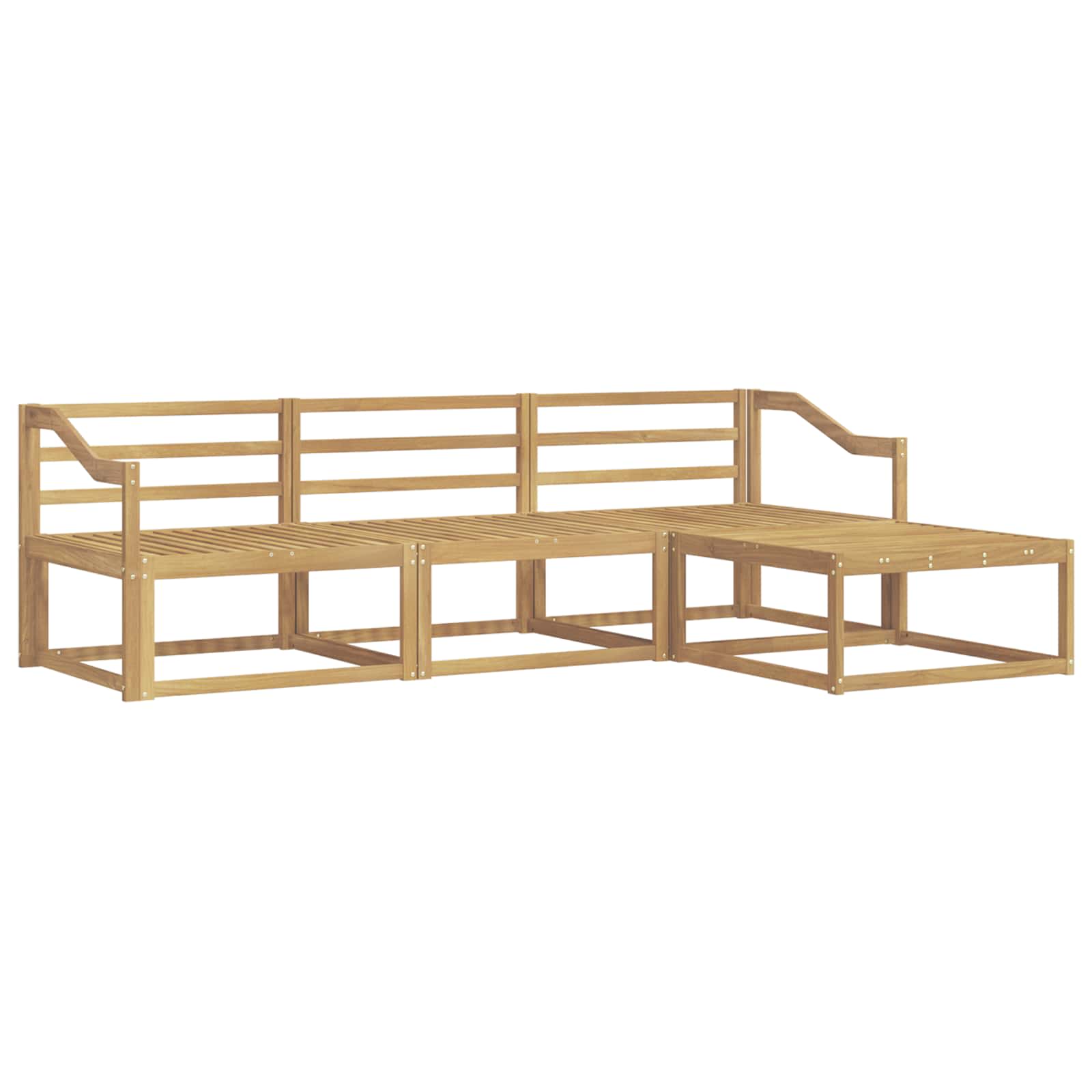 Outdoor-Sofagarnitur 4 pcs Weiß 245,5 x 162,5 x 73 cm
