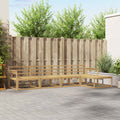 Outdoor-Sofagarnitur 5 pcs Weiß 329 x 162,5 x 73 cm