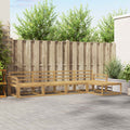 Outdoor-Sofagarnitur 5 pcs Weiß 333 x 162,5 x 73 cm